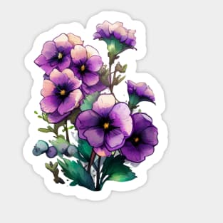 Purple Flowers Sticker